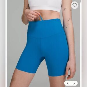 EUC Lululemon Base Pace Ribbed High-Rise Short 6" POOLSIDE size 18